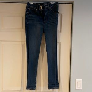 Express Double Button Cropped Jean/Legging